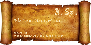 Mózes Szerafina névjegykártya